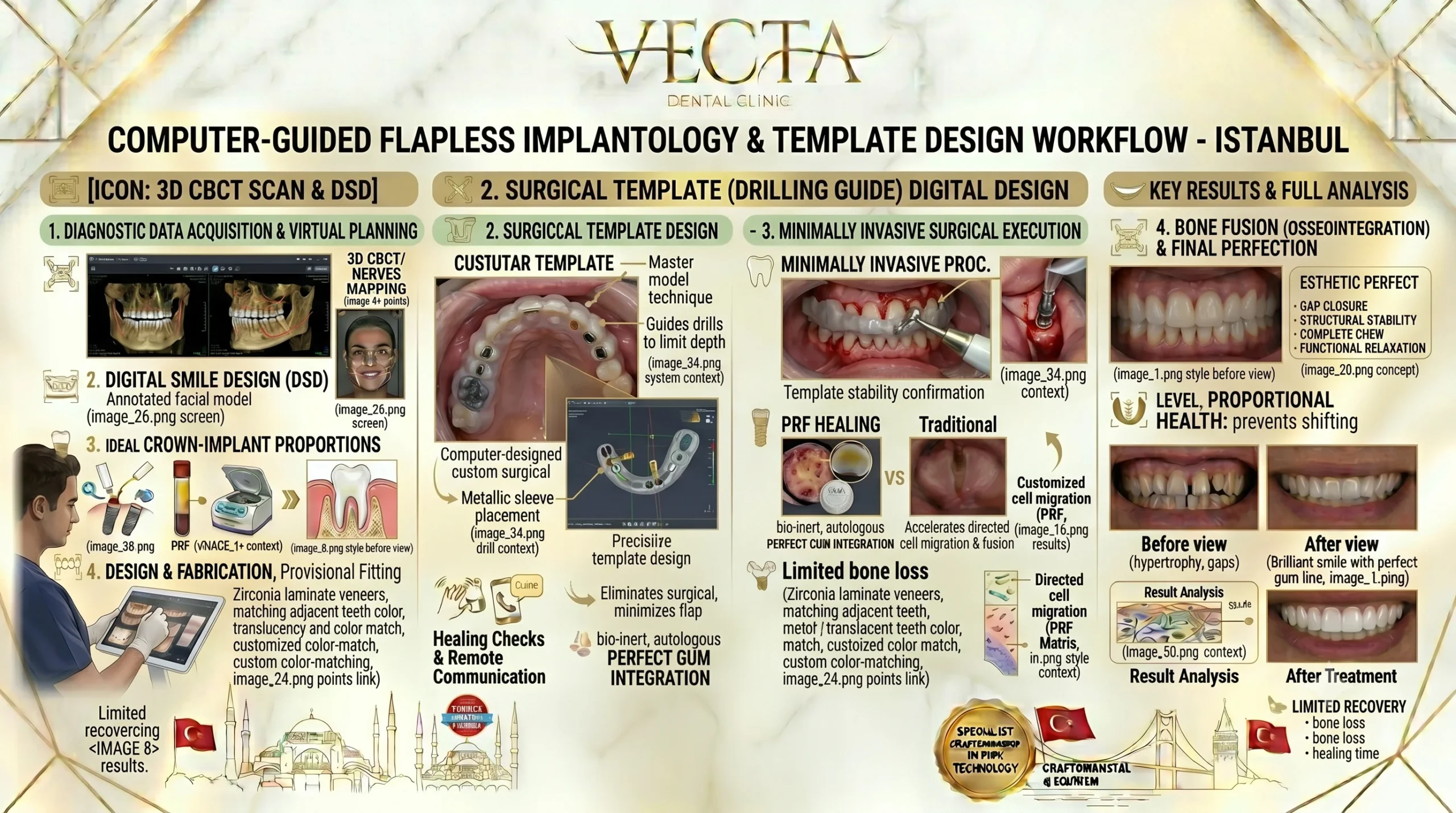 3D printed surgical template snapping onto jaw bone for flapless placement