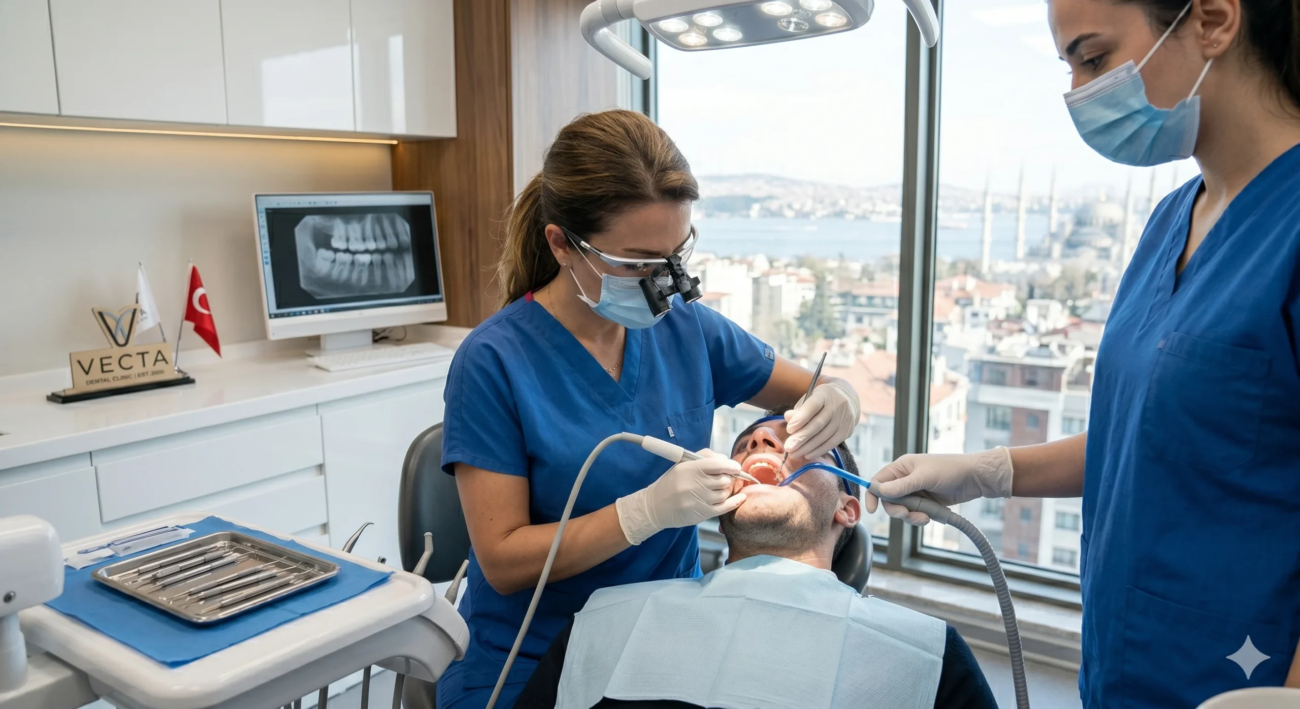 dentist performing scaling and root planing Istanbul protocol