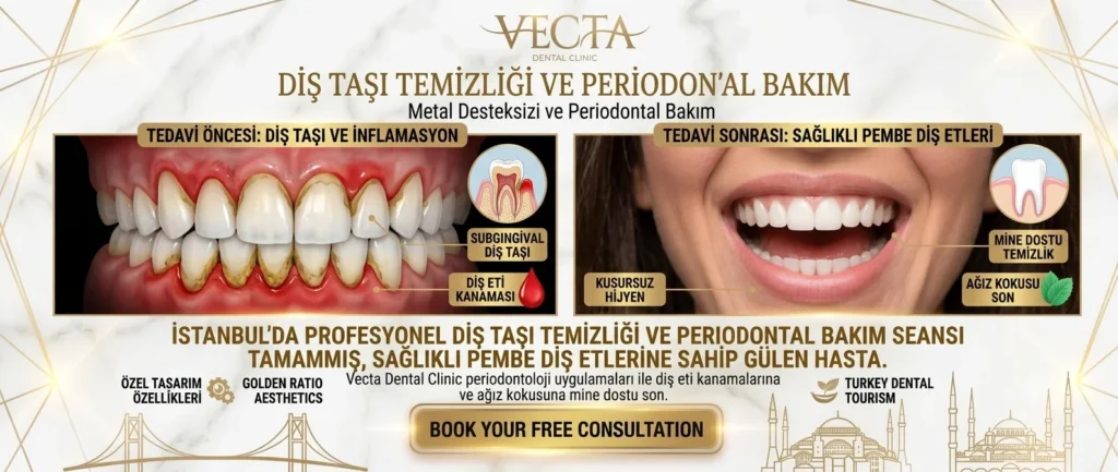 Diş Taşı Temizliği Periodontal Bakım İstanbul Vecta Clinic