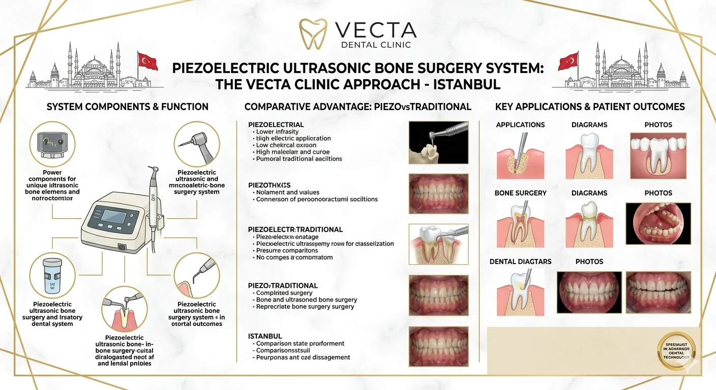 High-precision piezosurgery ultrasonic device operating on jaw bone