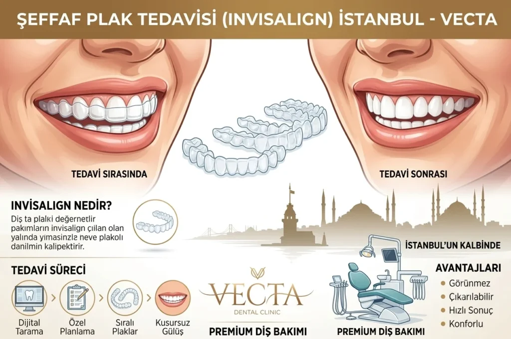 Şeffaf Plak Tedavisi (Invisalign) İstanbul Vecta